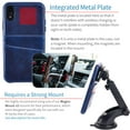 thumbnail image 3 of Dockem iPhone XR Exec M2 Wallet Case; Built-in Metal Plate, 2 Card Holder Slots, Navy Blue, 3 of 9