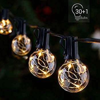 Led Outdoor String Lights 38 5ft 30bulbs G40 Globe Waterproof Patio Decorative For Backyard Bistro Porch Garden Cafe Party Ul Standard Com Waterproof Patio String Lights Outdoor, Led Outdoor String Lights