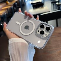 for iPhone 15 Pro Max Phone Case 6.7 inch, Aesthetic Bling Luxury for Women Girls, Compatible with MagSafe, Shockproof Soft TPU & Hard pc Clear