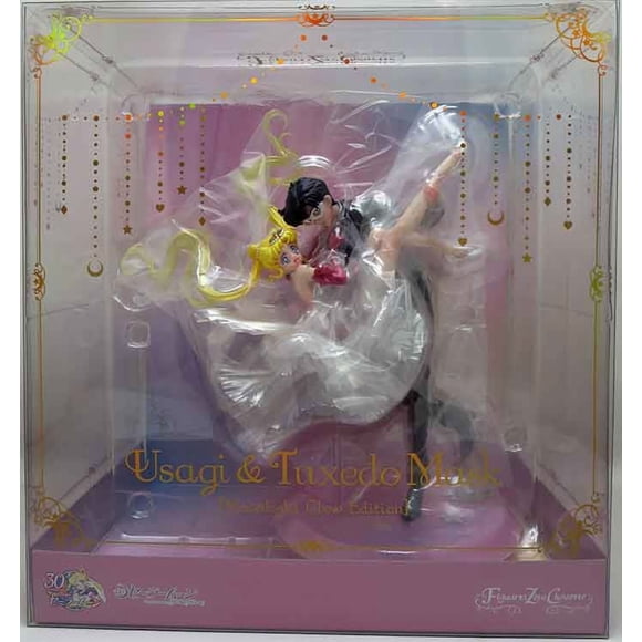 Sailor Moon 9 Inch Statue Figure FiguartsZERO Chouette - Usagi & Tuxedo Mask Moonlight Glow Edition Reissue