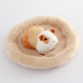 thumbnail image 4 of Cama para hámster, alfombrilla redonda de terciopelo cálida para dormir para hámster/erizo/ardilla y otros animales pequeños, 4 of 5