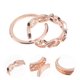 thumbnail image 4 of 1 juego / 6 piezas anillo delicado de decoración con incrustaciones de diamantes de imitación anillo de dedo hueco, 4 of 6