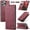 Winered, variant on TECH CIRCLE for iPhone 17 Vintage PU Leather Wallet Case Book Folding Flip Folio Case with Magnetic Kickstand Card Slots Protective Cover Shockproof,Winered