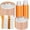 Clear Orange, variant on 350Pcs Orange and Clear Plastic Dinnerware Set for 50 Guests, Include: 50 Dinner Plate, 50 Dessert Plates, 50 Pre Rolled Napkins With Silverware, 50 Cups, Disposable Plates for Party