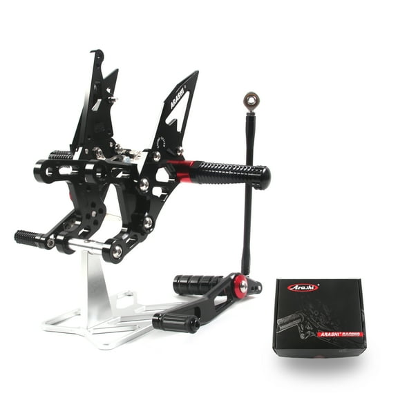 Arashi (Version 2.0) Adjustable Rearsets for YAMAHA YZF R1 1000 2009 - 2014 Motorcycle Accessories Racing Foot Pegs Footrests Rear Set YZF-R1 Black 2010 2011 2012 2013