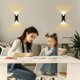 thumbnail image 3 of Aplique de pared LED moderno y creativo de 10 W, impermeable, IP65, bañador de pared de aluminio, luz LED para interiores y exteriores, dormitorio, sala de estar, baño, negro, 3 of 5