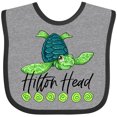 thumbnail image 3 of Inktastic Hilton Head Cute Smiling Sea Turtle Boys or Girls Baby Bib, 3 of 4