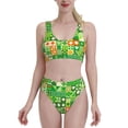 thumbnail image 2 of Picia St Patrick's Day6 Women's High Waisted Bikini Scoop Neck Swimsuit Two Pieces Bathing Suit-Medium, 2 of 8