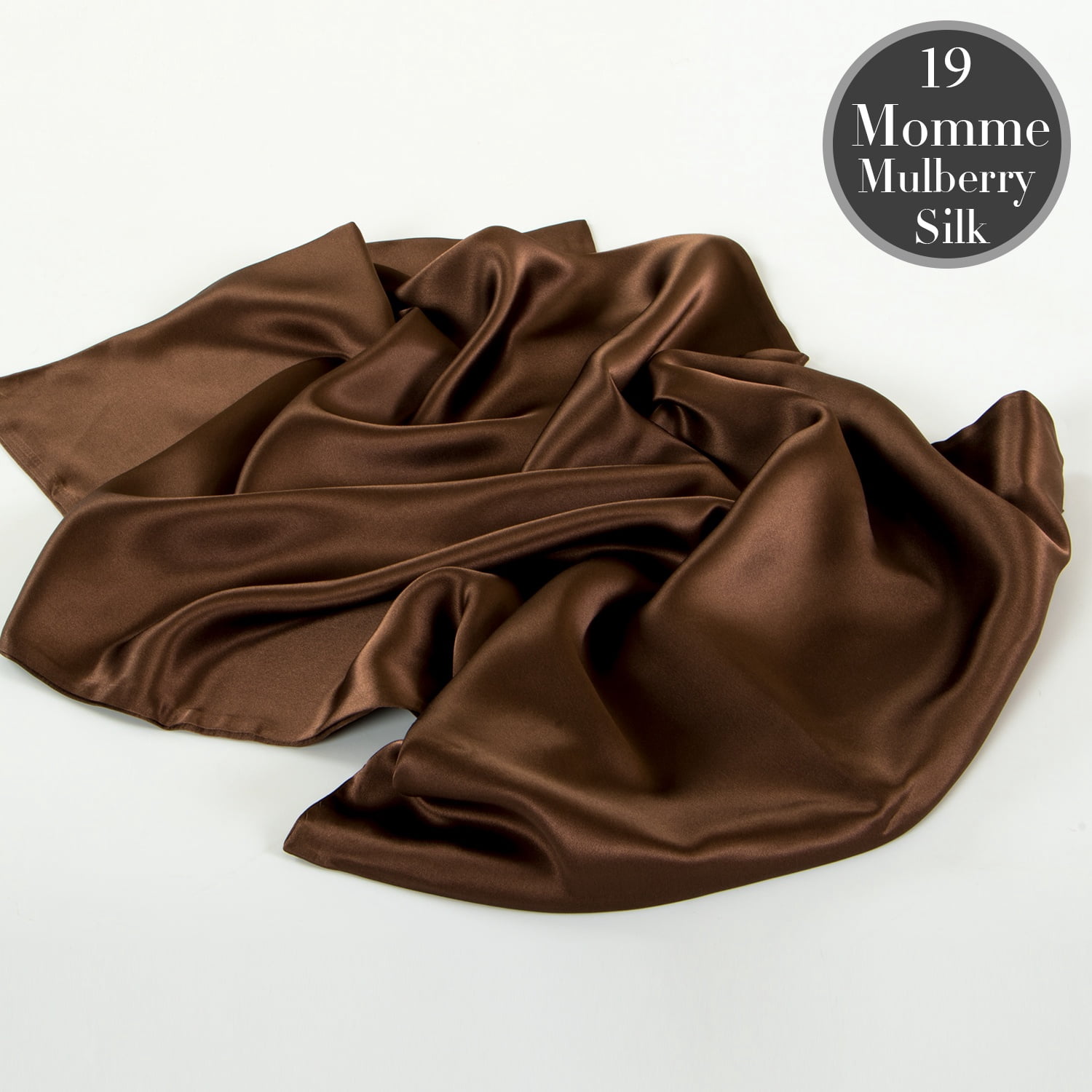 Lorviah 100% Mulberry Silk Pillowcase for Skin and Hair, Queen Size 20"x30", 1 Pack, Brown