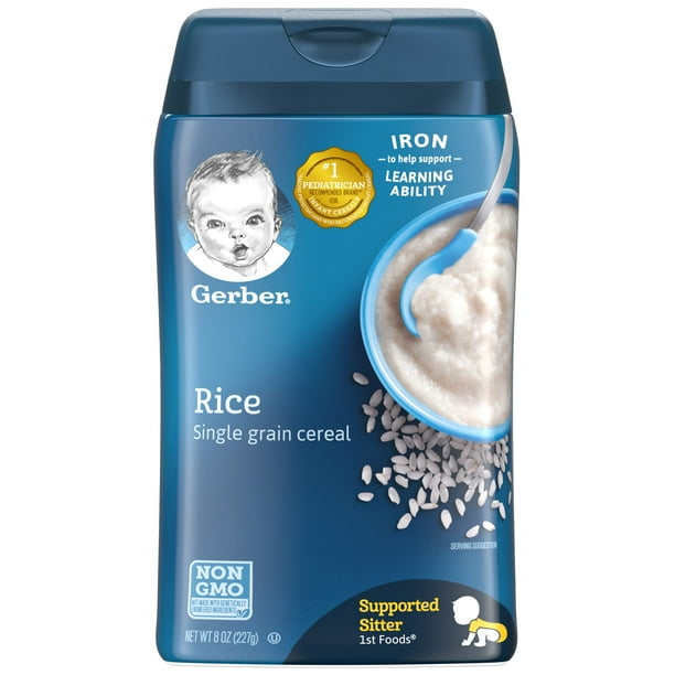 Gerber 1st Foods Single Grain Rice Baby Cereal 8 Oz Walmart Com Walmart Com