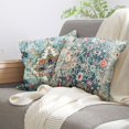 thumbnail image 2 of Boho Pillow Covers 16x16 Inch, Persian Carpet Blue Vintage Throw Pillow Case Linen Pillowcases for Home Decor Sofa Car Living Room, Bohemian Blue, 2 of 6