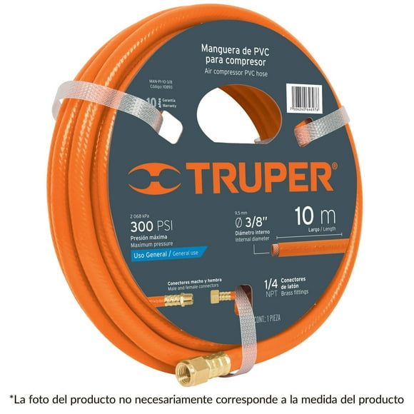 Manguera Para Compresor Truper Baja Presión 5 Mts 1/4'