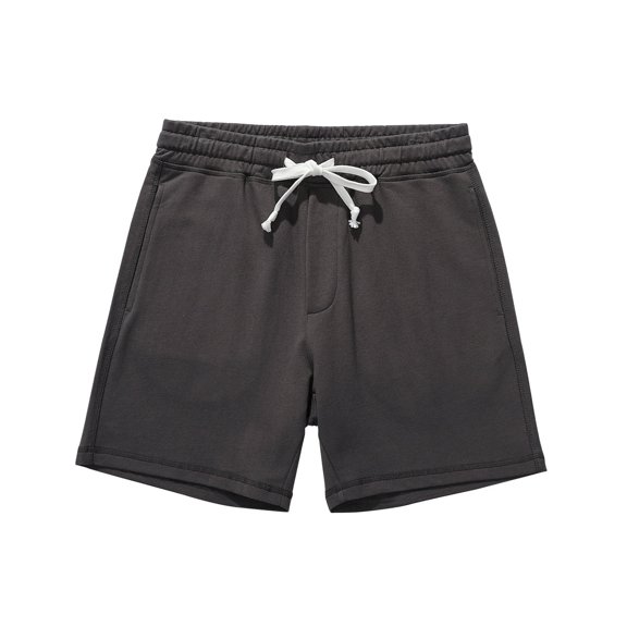 WREESH Men's Sweat Shorts Casual Fashion Solid Shorts Drawstring Elastic Waist Short Pants Gym Workout Shorts Gray