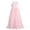 A Pearl Pink, variant on Aislor Kids Girls Halter Neck Floral Lace Chiffon Dress Junior Bridesmaid Wedding Evening Party Prom Maxi Gown