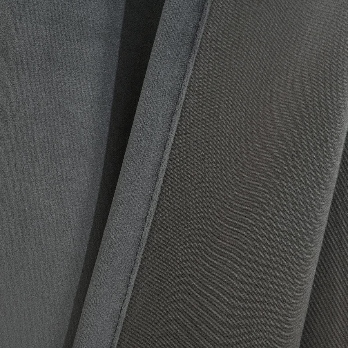 Sheetsnthings Velvet Heavyweight Rod Pocket Window Curtains, Set of 2 (52"Wx96"L) Solid Panels, Grey