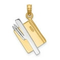 thumbnail image 3 of 14K Yellow Gold Charm Pendant 23 mm 15 Enameled Abc School Book, 3 of 4