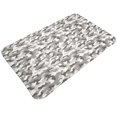 thumbnail image 3 of Bathroom Rugs Non Slip Washable - White Grey Camouflage Kitchen Mats for Floor, Area Rugs for Entryway Rugs Indoor, Laundry Bathroom Room Door Rug with Rubber Backing 20x31.5in, 3 of 8