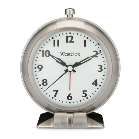 Westclox Analog Alarm Clock  47602 Silver