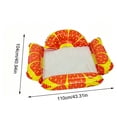 thumbnail image 3 of Pool Float,Ergonomic Inflatable Water Mattress With Built In Headrest Cup Holders And Side Storage Pockets,Foldable Heavy Duty Floating Lounge For Adult Beach Pool Leisure(Orange), 3 of 8