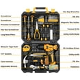DEKOPRO 126 Piece Power Tool Combo Kits with 8V Cordless Drill 10MM 3/8