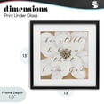 thumbnail image 4 of Stupell Industries Farmhouse Be Still with White Magnolia Black Framed Print Under Glass, 13 x 13, by Lanie Loreth, 4 of 8