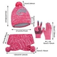 thumbnail image 6 of Gyujnb Kids 3-Piece Winter Set, Dinosaur Knitted Hat Scarf Mittens, Thermal Earflap Cap and Neck Warmer for Boys Girls,One Size, 6 of 6