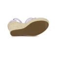 thumbnail image 5 of BLISSFUL STEP Women's Shoes Floral Lace Espadrille Wedge Heel Open Toe Sandals Purple Flower 5.5, 5 of 7