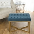 thumbnail image 3 of HomePop Decorative Velvet Tufted Ottoman, Multiple Colors, 3 of 11