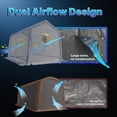 thumbnail image 6 of ADVANCE OUTDOOR 10x10 ft Carport Anti-Snow Garage Outdoor Storage Shelter Portable Carport Canopy Tent with 2 Vents & 2 Detachable Roll-up Doors, Storage Shed kit, 6 of 8