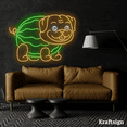 thumbnail image 3 of Craftnamesign Bulldog Watermelon Neon Sign, Bulldog Lover Gift, Kid Gifts, 3 of 4