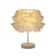thumbnail image 2 of Lámpara De Mesa De Hierro 1Pcs 11.02x3.94" Iron Table Lamp with White Feather Shade USB Powered Decorative Bedside Lighting for Bedroom or Wedding Decor JASKFLY, 2 of 8