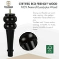 thumbnail image 3 of TCHOSUZ 10 inch / 24cm Wooden Furniture Legs, Pack of 4 Walnut Solid Wood Turned DIY Replacement Bun Feet with M8 Hanger Bolts & T-Nuts or Sofa Couch Cabinet Recliner Ottoman Riser, 3 of 6