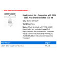 thumbnail image 2 of Head Gasket Set - Compatible with 2004 - 2007 Jeep Grand Cherokee 4.7L V8 2005 2006, 2 of 2
