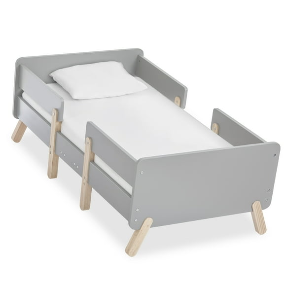 JPMA & Greenguard Gold Certified Dream on Me Osko Convertible Toddler Bed made with Sustainable New Zealand Pinewood, Gray