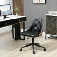 thumbnail image 2 of HOMCOM Chaise de Bureau, Chaise de Bureau en Cuir PU avec Hauteur Réglable, Noir, 2 of 10