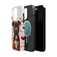 thumbnail image 2 of DistinctInk MagSafe Tough Case for Apple iPhone 14 Pro Max (6.7" Screen) - Valentine's Day Staffordshire Bull Terrier Puppy - Lightweight Grip, 2 of 6