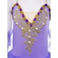 thumbnail image 7 of TiaoBug Girls Professional Ballet Leotards Tutu Dress Ballerina Swan Lake Competition Dancewear Purple 11-12, 7 of 7