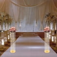 thumbnail image 5 of 2Pcs Acrylic Crystal Vases Wedding Centerpieces Gold Flower Stand Tabletop Decor, 5 of 12