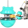 thumbnail image 2 of Juguete giratorio para gatos con vaso para mascotas, bola con fugas, divertido palo para gatos, artefacto autocurativo, verde, 2 of 5