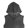 thumbnail image 5 of Mens Hooded Cardigan Zip Sweatshirt Sleeveless Casual Vest Sports Jacket Men, 5 of 9