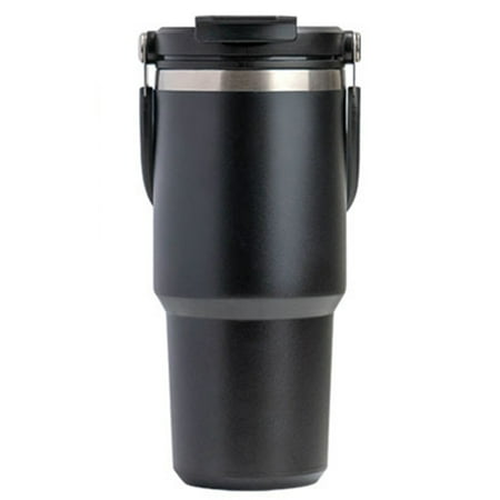 

Stainless Steel Insulated Bottle Keep Hot and Cold Liquid Durable Cup for Camping Outing Work School Black 750ml