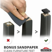 X-Protector Felt Furniture Pads - 235 Pcs Black - Felt Pads for Furniture Feet - Protect Hard Floors