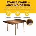 thumbnail image 4 of Brown Abstract Table Cloths for 4 Foot Rectangle Tables, Modern Minimalist Geometric Patio Waterproof Elastic Fitted Tablecloths, Washable Rectangular Table Cover for Camping, 4 of 8