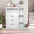 thumbnail image 2 of Cajonera mueble recamara 4 cajones jaladeras metalicas jade blanco R21 R21 Muebles Jade Moderna Cajonera, 2 of 7