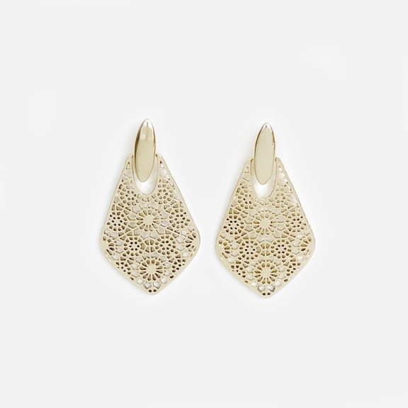 sanctuaire Statement Filigree Post Earrings Gold