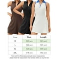 thumbnail image 6 of Spencer Tennis Dress for Women, Tennis Golf Dresses with Zipper, Sleeveless Workout Exercise Athletic Dresses Summer Polo Dress "Brown,M", 6 of 10