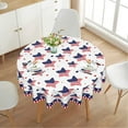 thumbnail image 5 of Round Tablecloth 70 Inch 4th of July Table Cloth Patriotic American Flag Tablecloth Washable Table Cover Reusable Memorial Day Tablecloth for Home Party Picnic, 5 of 6