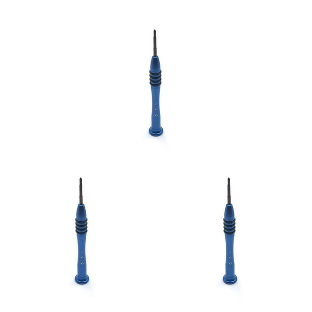 Ounissouiy Destornillador de cruz/ranurado Dureza fuerte Mango antideslizante Herramientas de tornillo Phillips ligero Superficie lisa Cabeza M2.5 Type1 NO1