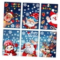thumbnail image 2 of 6 piezas de pegatinas navideñas para ventana, calcomanías reutilizables, decoración de pared DIY, 2 of 9