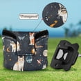 thumbnail image 6 of Haosy Cat Butterfly in Space Golf Mallet Putter Cover Strong Magnetic Leather Golf Club Headcover Closure, 6 of 7